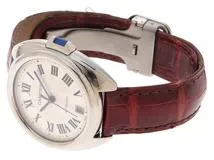 Cartier カルティエ 腕時計 クレ ドゥ カルティエ ウォッチ WSCL0017 シルバーローマン文字盤 ステンレス/クロコレザー 自動巻 2017年並行品【472】HK