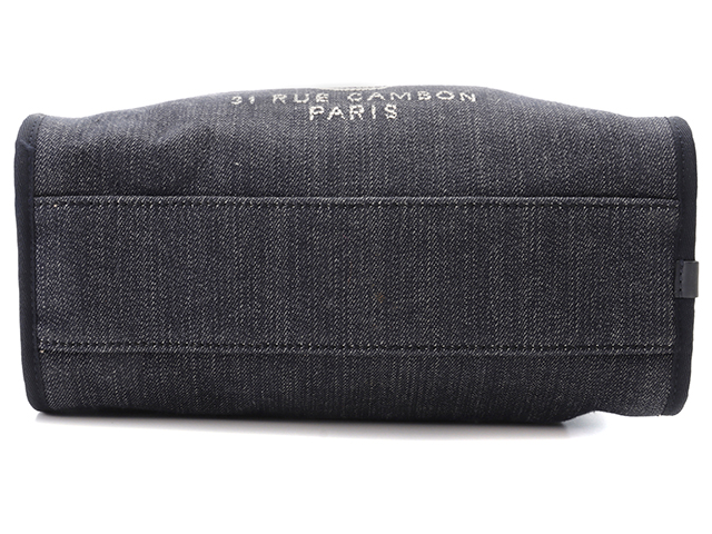 シャネル ドーヴィル ボーリングバッグ ネイビー SV デニム