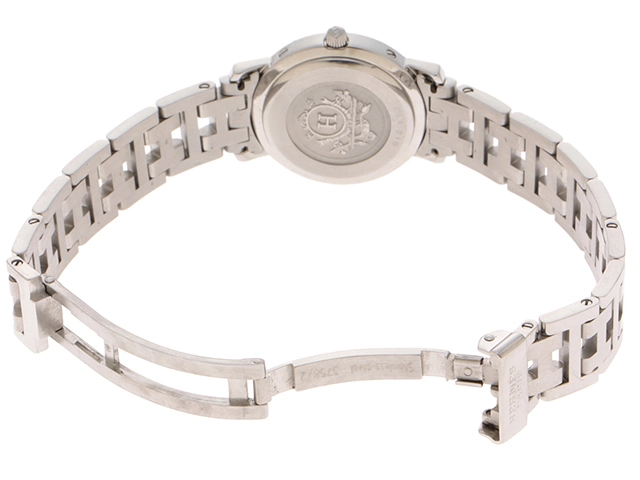 HERMES エルメス クリッパー CL4.210 ホワイト レディース クオーツ (2147200479989)【200】