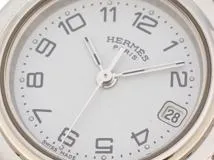 HERMES エルメス クリッパー CL4.210 ホワイト レディース クオーツ （2147200479989）【200】