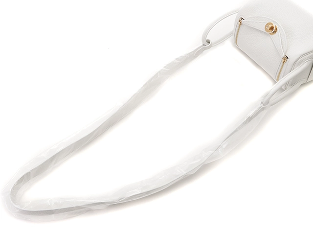 HERMES　エルメス　ミニ・リンディ　ホワイト×GP　B刻印　2023年製造　【432】2147200482743