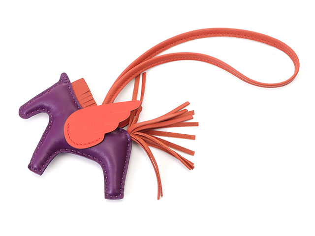 HERMES エルメス ロデオペガサスチャームPM バイオレット／カプシーヌ