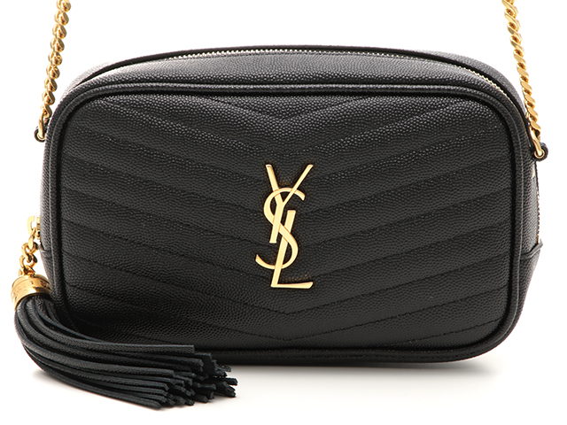 [丸々]SAINT LAURENT ブラック レザー ショルダーバッグ SAINT LAURENT ショルダーバッグ 635023 BOWAW レザー (Saint