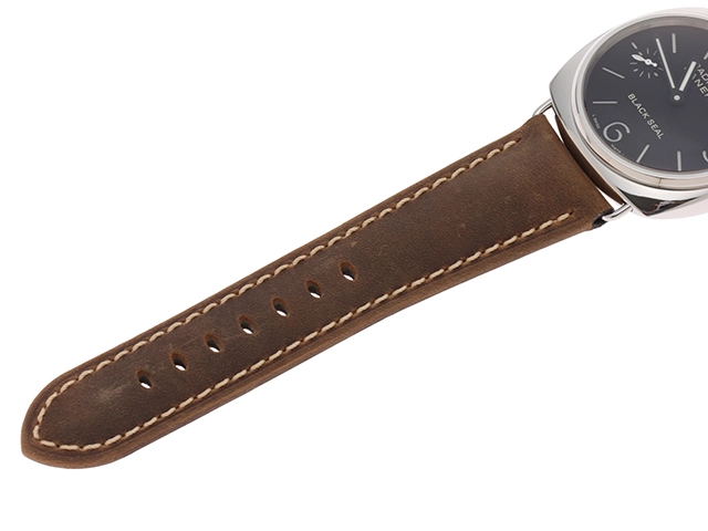 PANERAI パネライ 腕時計 ラジオミール ブラックシール PAM00183 ステンレス/革 ブラック文字盤 手巻き【472】SJ