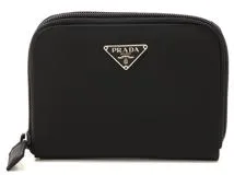 PRADA プラダ ラウンド財布 ブラック ナイロン/サフィアーノ M606 二つ折り財布 2147200485843 【432】  の購入なら「質」の大黒屋（公式）