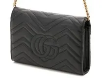 GUCCI グッチ GGマーモント キルティングミニバッグ ブラックレザー ショルダーバッグ 474575 2147200487458 【205】  の購入なら「質」の大黒屋（公式）