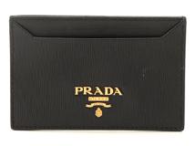 PRADA　プラダ　カードケース　レザー　ブラック　1MC208　2147200490304　【205】