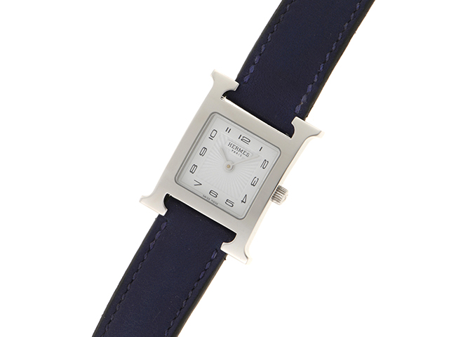 HERMES エルメス Hウォッチ HH1.210 ステンレススチール/革