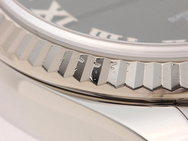 2015年1月並行品 ROLEX ロレックス 腕時計 デイトジャスト36 116234 ブラックローマ文字盤 K18ホワイトゴールド／ステンレス オイスター 自動巻【472】SJ