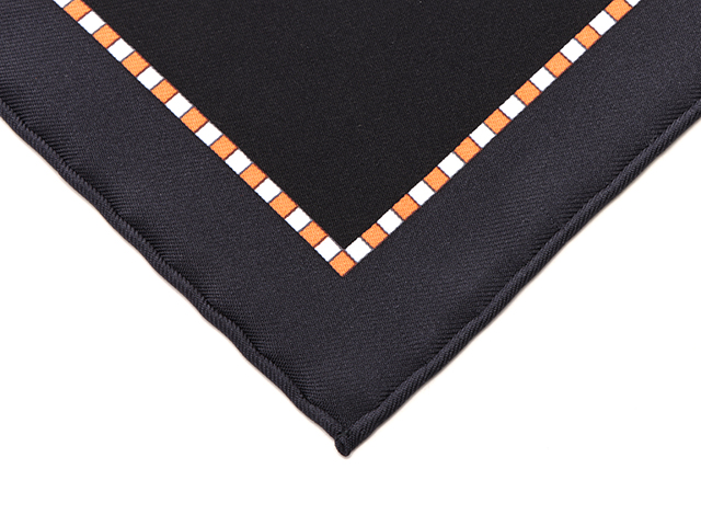 HERMES エルメス カレ45 Tatersale en Zigzag ノワール／メンソール