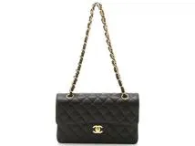 CHANEL  シャネル　バッグ　マトラッセ　WフラップWチェーンショルダー　ブラック・GP金具　キャビアスキン　A01113　31******　ギャラ付き【472】HA
