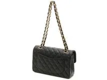 CHANEL  シャネル　バッグ　マトラッセ　WフラップWチェーンショルダー　ブラック・GP金具　キャビアスキン　A01113　31******　ギャラ付き【472】HA