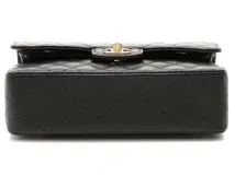 CHANEL  シャネル　バッグ　マトラッセ　WフラップWチェーンショルダー　ブラック・GP金具　キャビアスキン　A01113　31******　ギャラ付き【472】HA