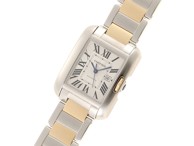 Cartier カルティエ 　タンクアングレースＬＭ　イエローゴールド　ステンレス　W5310047【430】2147200497303