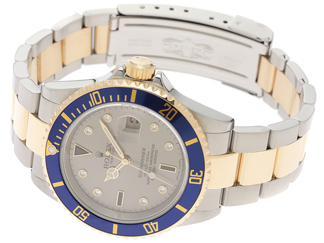 Z番 ROLEX ロレックス サブマリーナ 16613SG シルバー SS/YG ダイヤ