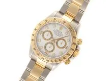 2003年並行品 ROLEX ロレックス 腕時計 コスモグラフ デイトナ 116523G 8Pダイヤモンドホワイト文字盤 ステンレス/K18イエローゴールド 自動巻き【472】SJ