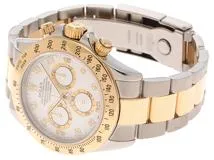 2003年並行品 ROLEX ロレックス 腕時計 コスモグラフ デイトナ 116523G 8Pダイヤモンドホワイト文字盤 ステンレス/K18イエローゴールド 自動巻き【472】SJ