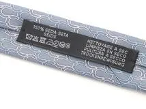 HERMES　エルメス　ネクタイ　ジュ・デュ・フェール　シルク　シエル　グリス　ブラン【472】YI