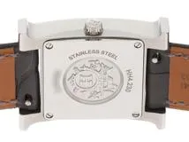 HERMES　エルメス　Hウォッチ　オブシディアン・ダイヤベゼル　HH4.230　クォーツ　レディース　グラファイト　アリゲーター・マット　【434】2147200505022