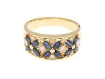 JEWELRY　ジュエリー　リング　指輪　K18　サファイア1.10ct　ダイヤモンド0.32ct　約6.8g　13.5号　2147200505398【207】