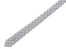 LOUIS VUITTON　ルイヴィトン　ネクタイ　クラヴァット　ダミエクラシック　シルバー　グレー　剣先8ｃｍ　M70340【472】YI