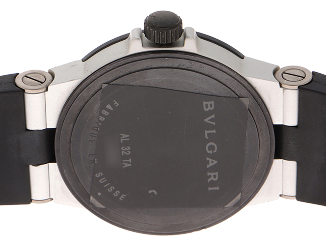 BVLGARI ブルガリ 時計 アルミニウム AL32TA クオーツ ボーイズ AL/ラバー シルバー 2147200508641【207】  の購入なら「質」の大黒屋（公式）