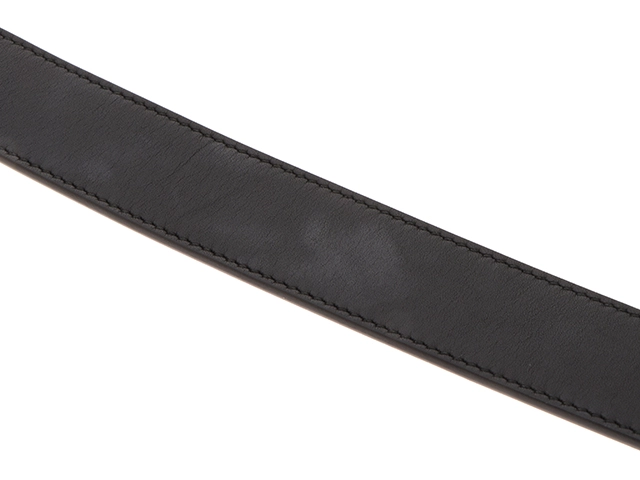 GUCCI グッチ ダブルGスリムベルト ブラック/ゴールド金具(GP) レザー 414516 2147200512532 【432】