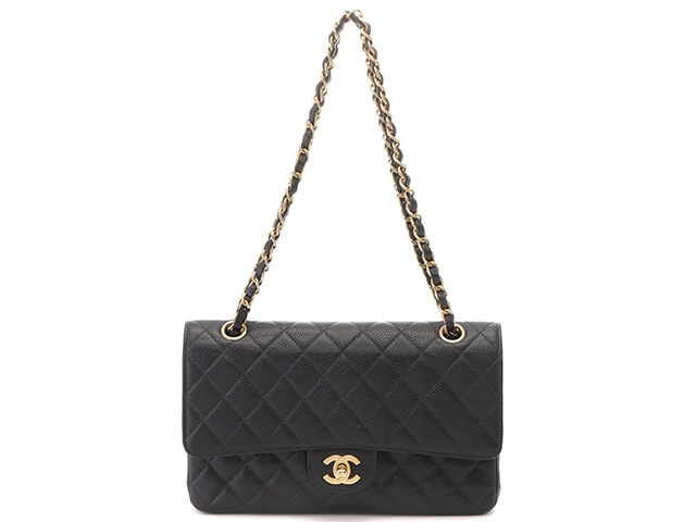 CHANEL シャネル マトラッセWフラップ25Wチェーンショルダー ブラック／ＧＰ キャビアスキン 【471】 Ｙ の購入なら「質」の大黒屋（公式）