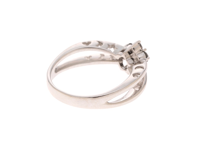 Ponte Vecchio ポンテヴェキオ 指輪 リング K18 ホワイトゴードル ダイヤモド 約3.8g 約9号【431】2147200514413