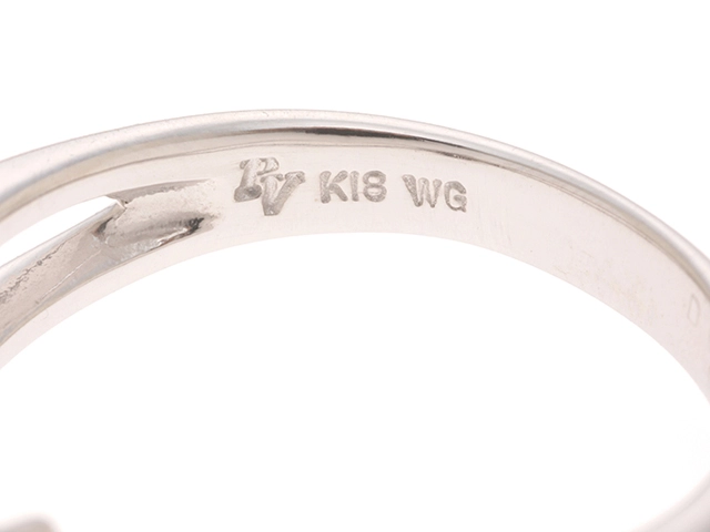 Ponte Vecchio ポンテヴェキオ 指輪 リング K18 ホワイトゴードル ダイヤモド 約3.8g 約9号【431】2147200514413