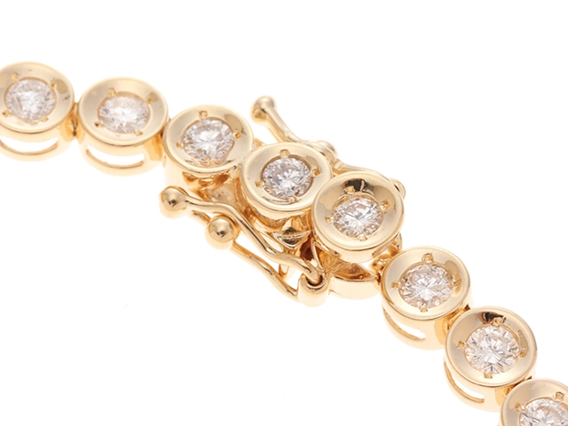 JEWELRY　ジュエリー　ブレスレット　K18イエローゴールド　ダイヤモンド2.04ct　約9.3g【207】2147200514758