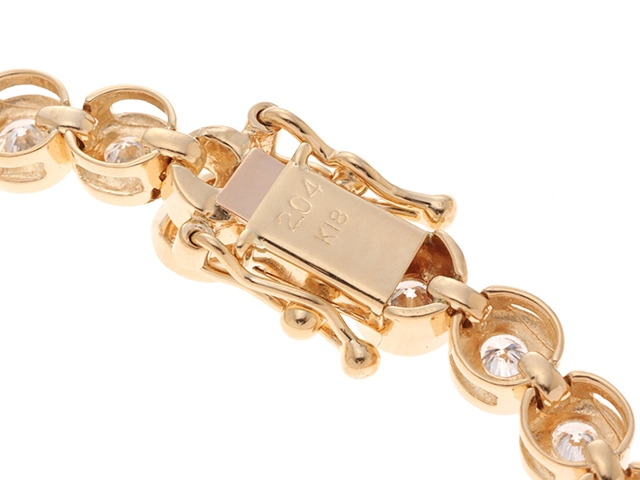 JEWELRY　ジュエリー　ブレスレット　K18イエローゴールド　ダイヤモンド2.04ct　約9.3g【207】2147200514758