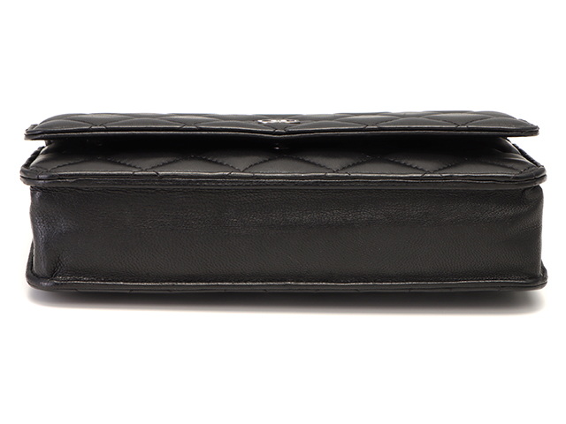 【美品】CHANEL（シャネル）マトラッセラムスキン長財布黒　チェーンウォレット CHANEL シャネル マトラッセ チェーンウォレット タイムレスクラシック
