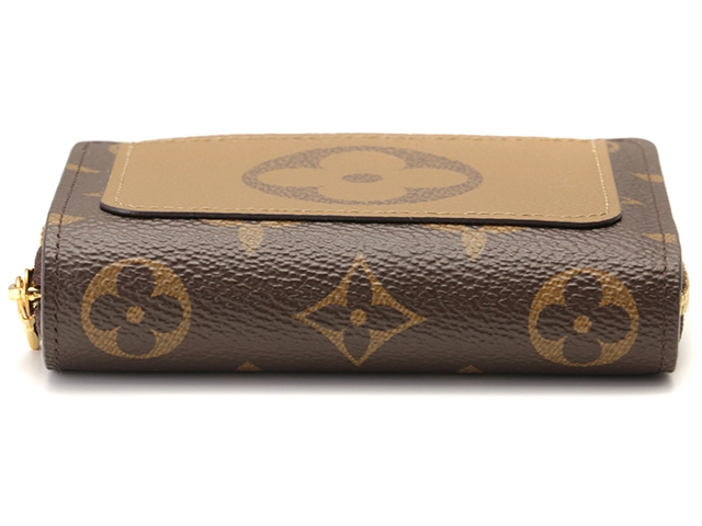 LOUIS VUITTON　ルイ・ヴィトン　ポルトフォイユ・ルー　モノグラム・リバース　ブラウン　M81461　二つ折り財布　2147200517469【207】