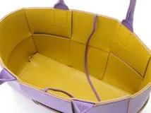 BOTTEGA VENETA　ボッテガ・ヴェネタ　アルコトートバッグ　スモール　パープル/イエロー　カーフ【430】