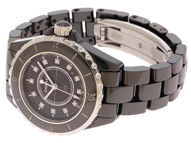 CHANEL シャネル J12 33mm H1625 セラミック ブラック 12P クォーツ 【460】2147200519869