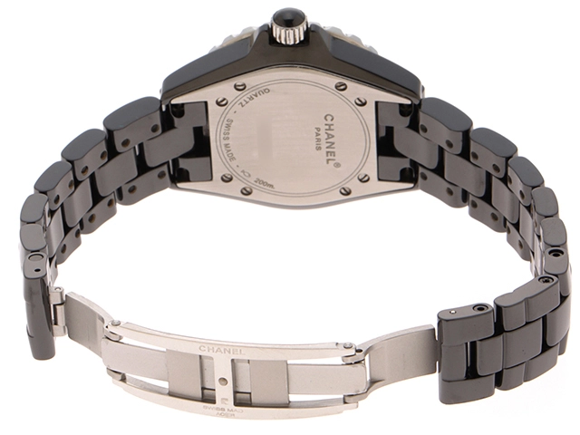 CHANEL シャネル J12 33mm H1625 セラミック ブラック 12P クォーツ 【460】2147200519869