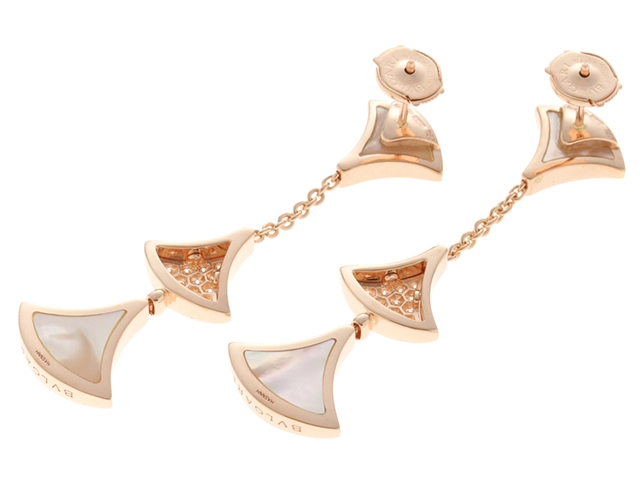 BVLGARI　ブルガリ　ディーヴァ　ドリーム　ピアス　K18ピンクゴールド　ダイヤモンド　【430】2147200521602