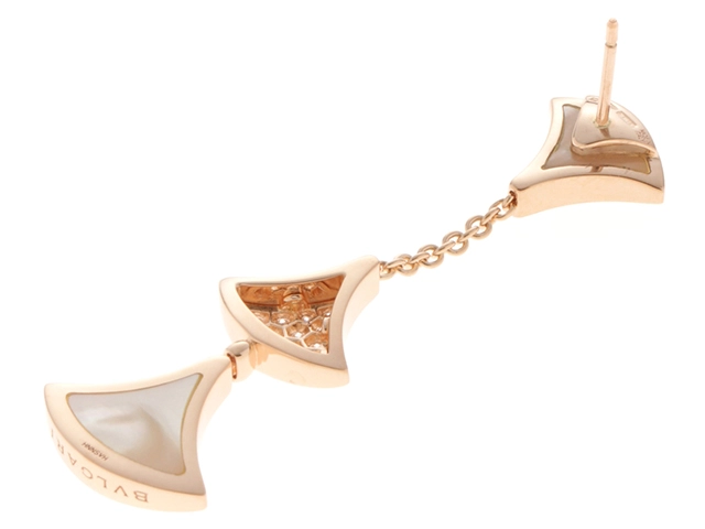 BVLGARI　ブルガリ　ディーヴァ　ドリーム　ピアス　K18ピンクゴールド　ダイヤモンド　【430】2147200521602
