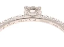 Cartier　カルティエ　エタンセル 　リング　PT950プラチナ　　ダイヤモンド　0.18ct 　1.6g　#47　【471】2147200522586