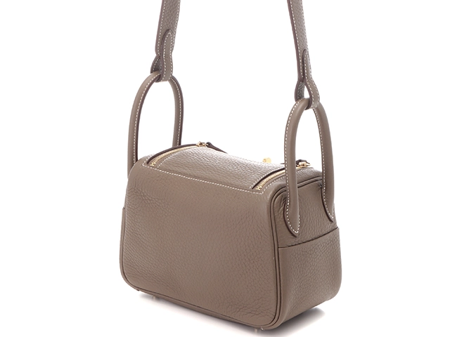 HERMES エルメス ショルダーバッグ リンディミニ エトゥープ トリヨンクレマンス ゴールド金具 Z刻印 2147200524337【430】