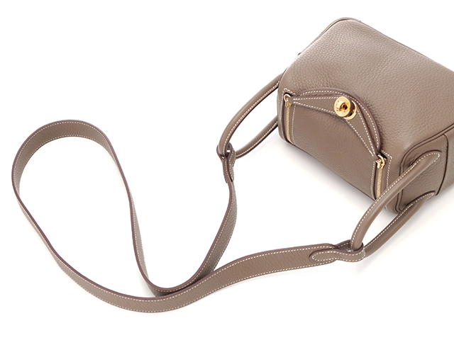 HERMES エルメス ショルダーバッグ リンディミニ エトゥープ トリヨンクレマンス ゴールド金具 Z刻印 2147200524337【430】
