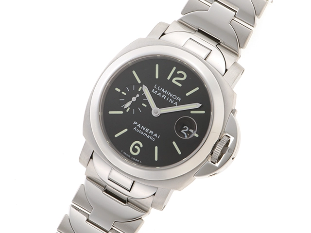 PANERAI パネライ 腕時計 2006年正規品 ルミノール マリーナ PAM00220 ブラック文字盤 スティール 自動巻き【472】SJ