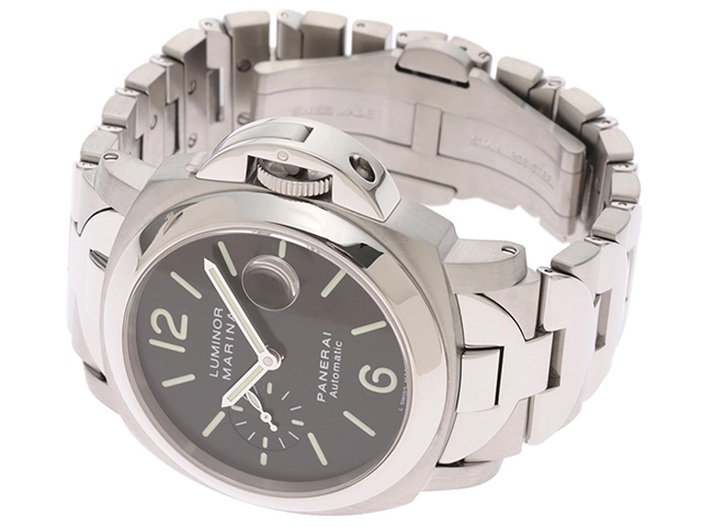 PANERAI パネライ 腕時計 2006年正規品 ルミノール マリーナ PAM00220 ブラック文字盤 スティール 自動巻き【472】SJ