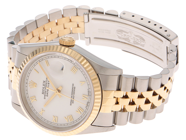 W番 ROLEX ロレックス 腕時計 デイトジャスト36 16233 ホワイト
