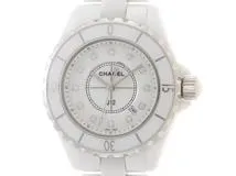 CHANEL　シャネル　J12/12PD　H1628　レディース時計　クォーツ　ホワイト文字盤【430】2147200529950