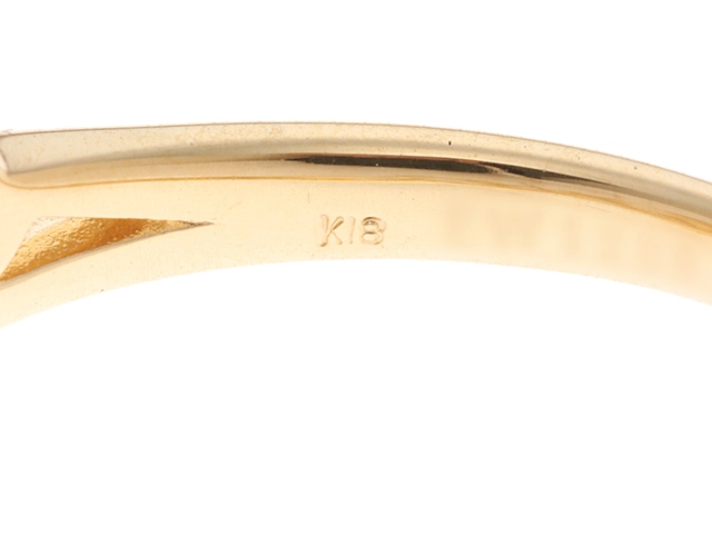 JEWELRY ノンブランド ジュエリー 指輪 リング K18 イエローゴールド ダイヤモンド 15号 3.4g【473】
