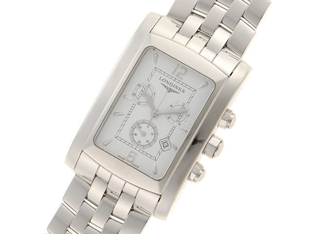 LONGINES ロンジン ドルチェヴィータクロノ L5.687.4 ホワイト文字盤 ステンレススチール クオーツ メンズ時計【207】2147200530970