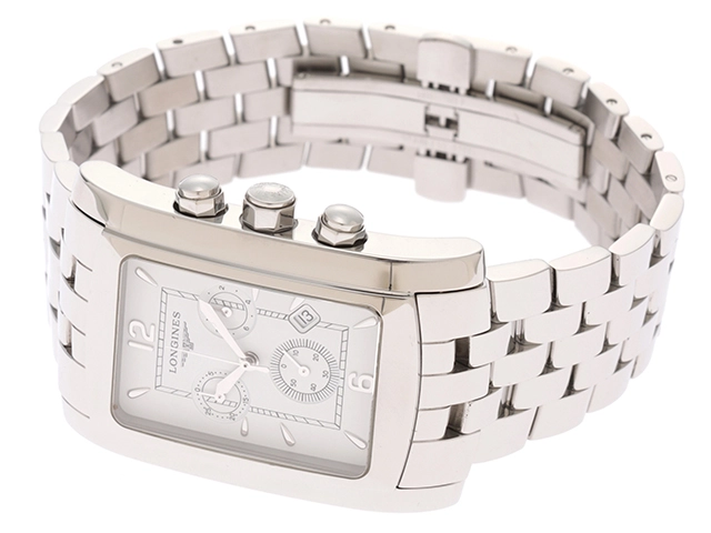LONGINES ロンジン ドルチェヴィータクロノ L5.687.4 ホワイト文字盤 ステンレススチール クオーツ メンズ時計【207】2147200530970