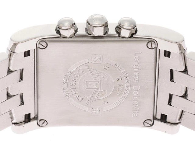 LONGINES ロンジン ドルチェヴィータクロノ L5.687.4 ホワイト文字盤 ステンレススチール クオーツ メンズ時計【207】2147200530970